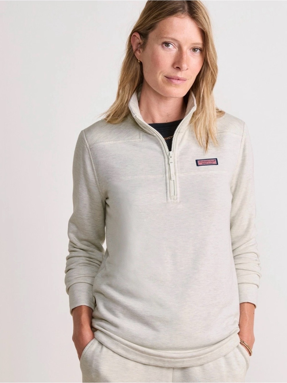 NWTs Women's Vineyard Vines dreamcloth Shep Shirt - Size Large - Oatmeal Heather
